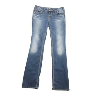 Silver‎ Jeans Suki Mid Bootcut Jeans Womens 29x35 Blue Med Wash Stretch Denim